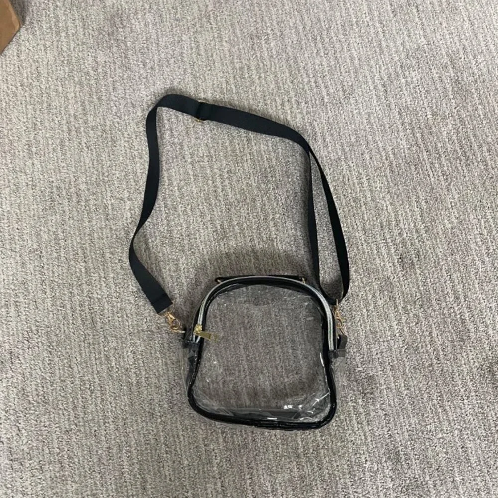 Clear black purse